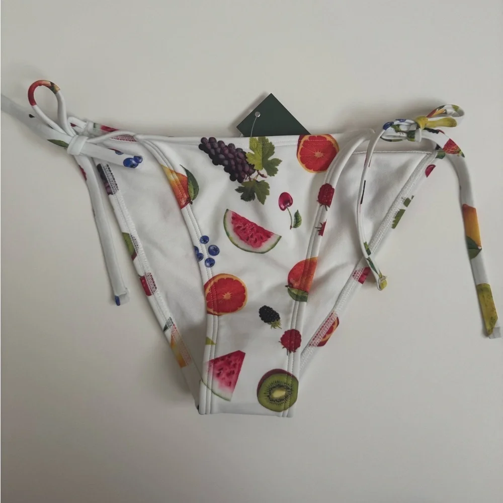 Wild Fable Fruit Bikini Bottom Low Rise High Leg Cheeky Size XXS - Picture 1 of 5
